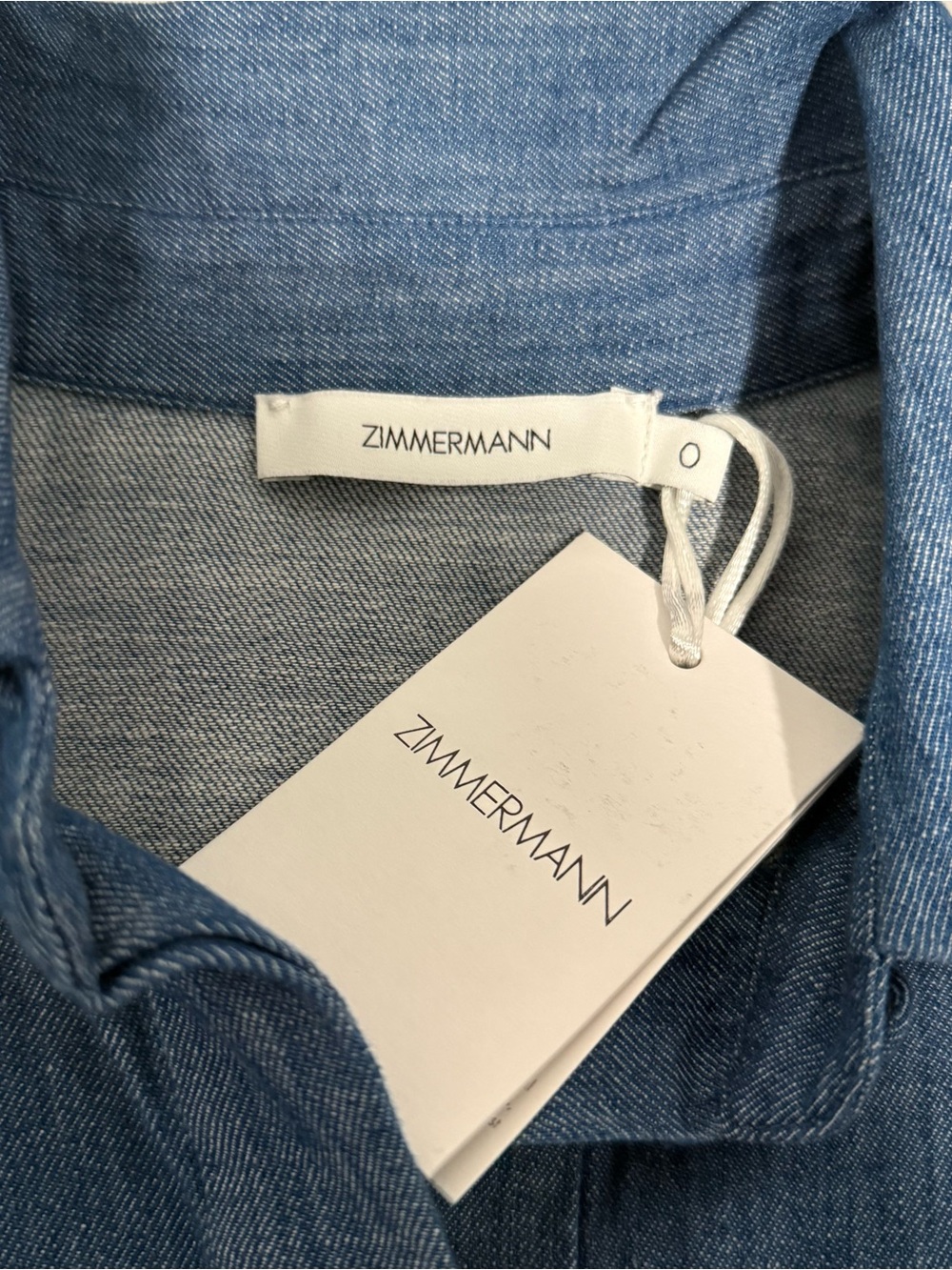 Zimmermann Women’s Coco Embroidered Denim Shirt in Railway Blue Sz 4 US NWT - Picture 9 of 10